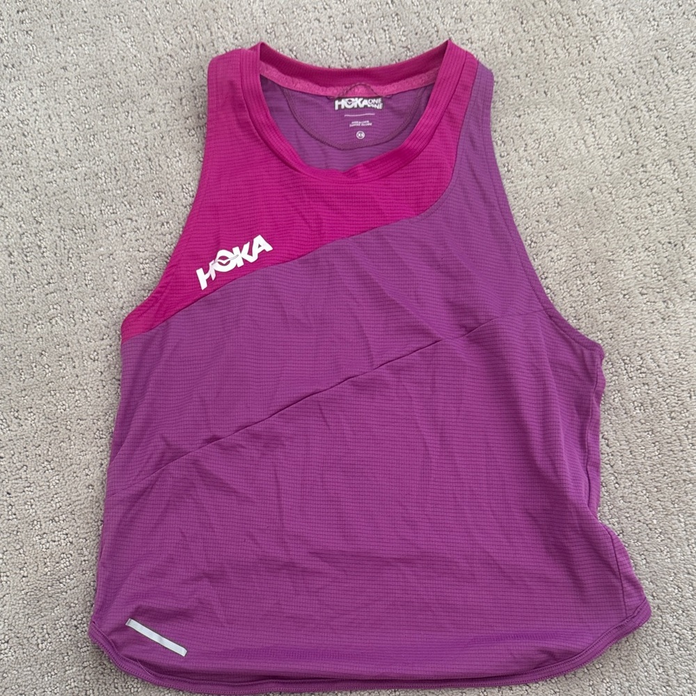 Hoka Women's Fuchsia and Violet Tank Top